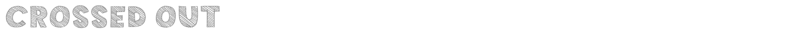 Crossed Out font preview